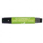 Q Connect Jumbo Marker, Black, Pack of 10