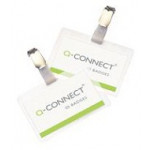 Q Connect Hot Laminating ID Badge with Clip, Pack of 25.