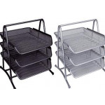 Q Connect Mesh Three Tier Letter Trays