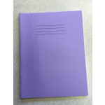 Rhino 9 x 7 inch 10mm Squares Exercise Book, Lilac Cover, Pack of 10