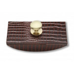 Crocodile Grain Leather Rocker Blotter