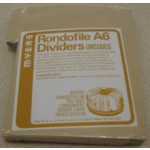Myers Rondofile A6 Dividers for use in the Rondofile Rotary Card Index System. Pack of 24