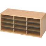 Safco Wood/Corrugated Literature Organiser, W737 x D305 x H305mm, Each