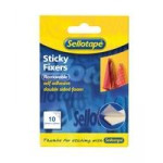 Sellotape Removable Sticky Fixers, 20 x 40mm, Pack of 10