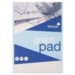 Silvine Refill Pad A4, Graph Paper. Not Punched, 1/5/10mm, Pack of 12