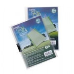 Snopake Bio Clipfile A4 Clear/Green, Pack of 5 15448