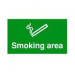 Smoking Area. 300 x 500mm. PVC. Each.