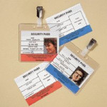 SECURITY BADGE RED/BLUE INSERT PACK OF 25 IB5C