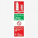 Fire Safety 'Water' Sign