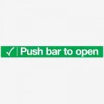 Push Bar To Open 75X600mm Self Adhesive, Each