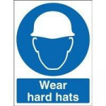 Wear Hard Hats 400x300mm PVC, Each.