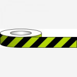 Safety Sign Niteglo Tape Black/Yellow Stripes 40mmx10m, Each