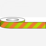 Safety Sign Niteglo Tape Red/Yellow Stripes 40mmx10m, Each