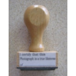 Rubber Stamp for use with a Stamp Pad. I Certify that this Photograph is a true likeness of ........