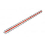 Helix Aluminium Tri Scale Rule. 45cm. Scales 1:1, 1:10, 1:2, 1:20, 1:5, 1:50, 1:100, 1:200, 1:500, 1:1000, 1:1250, 1:2500. Each