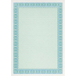 Decadry Certificate Paper, Helicoid Turquoise Blue