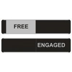 Black/Silver Sliding Signs - Free/Engaged