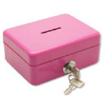 Helix Mini Money Box. W91. 4'' / 10cm. Pink