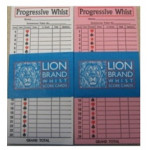 Lion Brand Whist Score Cards