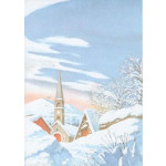 Decadry Illustration Christmas Themed Paper - White Village