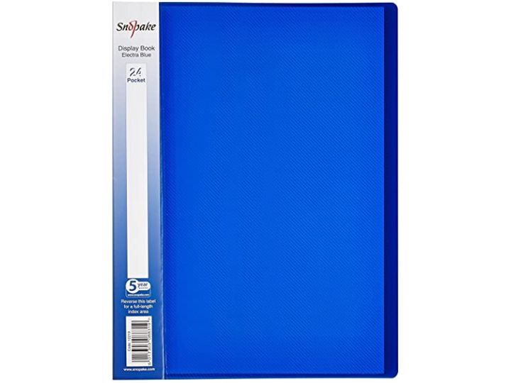Snopake Electra Blue Display Book, A4, 24 pockets