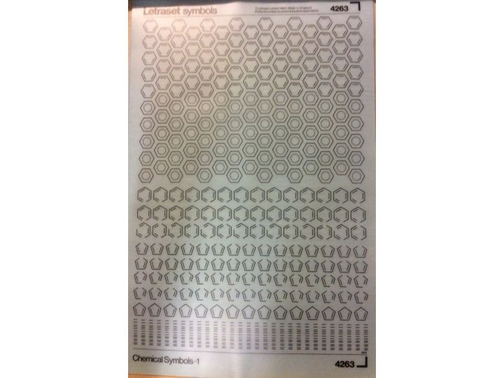 Letraset Symbols Black 4263 Chemical Symbols-1