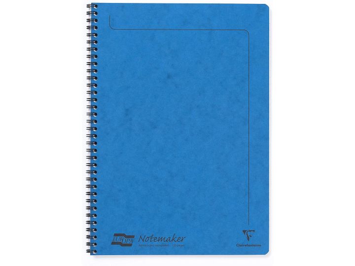 Clairefontaine Europa Notemaker Wiro Notebook A4 90gsm 120 Page Blue