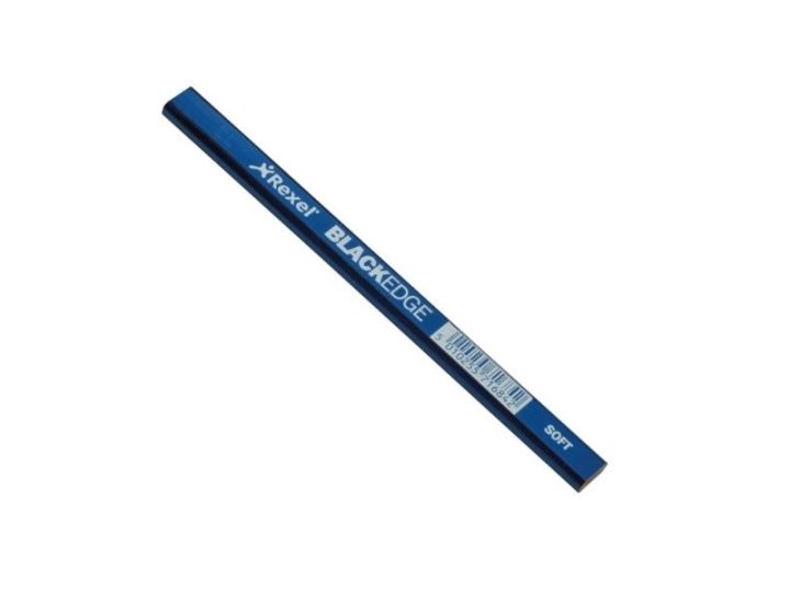 Rexel Blackedge Carpenters Pencil, Blue, Soft