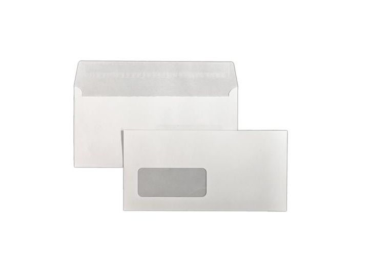 Communiqué Peel and Seal Envelopes White Window 100gsm DL (220 x 110mm) Pack of 500
