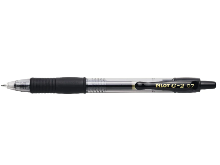 Pilot G2 07 Retractable Rollerball Gel Ink Pen 0.7mm Black ink