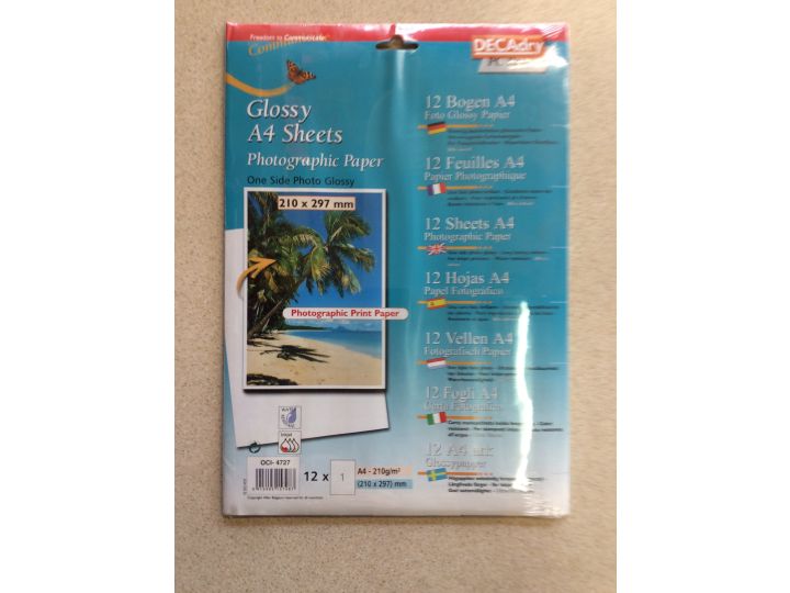 Decadry Glossy Inkjet Photo Paper, 210gsm