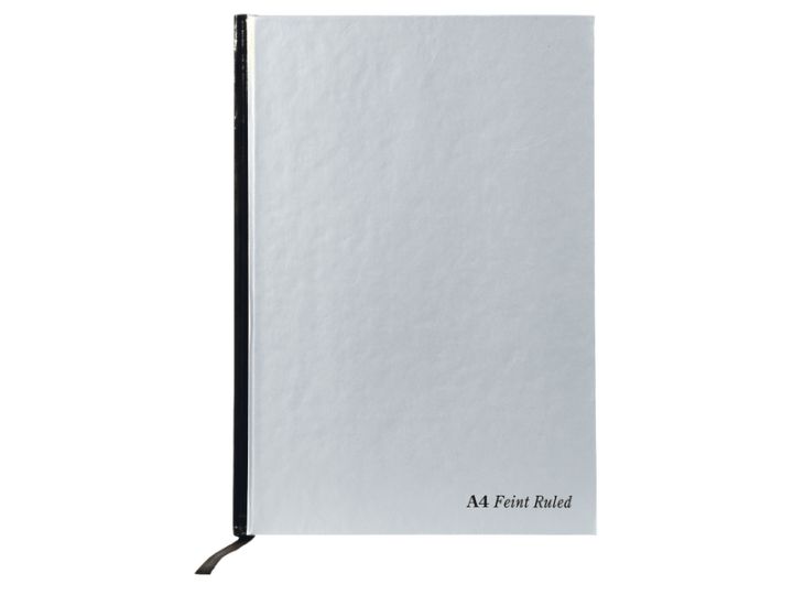 Pukka A4 Ruled Casebound Book, Silver, Pack of 5