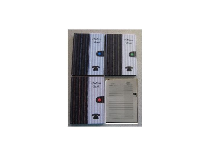 Telephone Address Book, 108 x 76mm, Stripe Design Cover Lilac