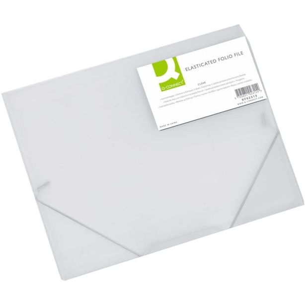  Q Connect Elasticated Folio, Clear