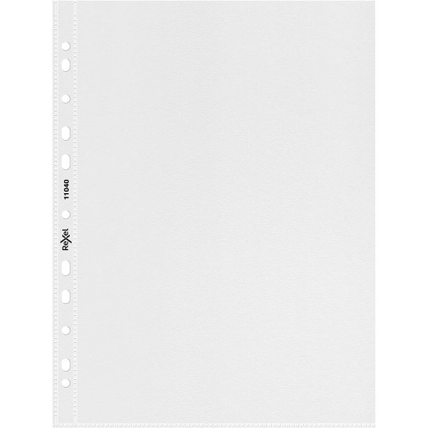 Rexel Superfine A4 Polypropylene Pocket Clear Pack of 100
