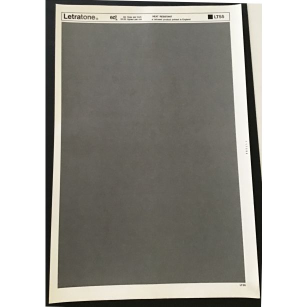Letraset Letratone 55 60% 65 lines per inch 25.50 lines per cm