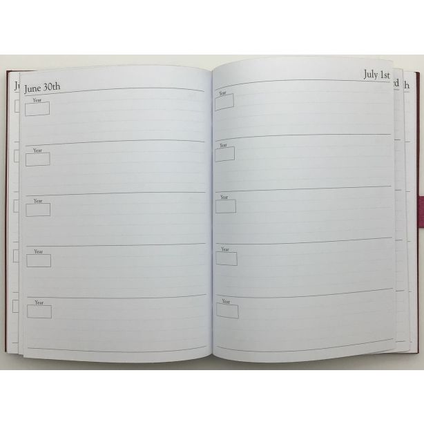 Classic Five Year Diary Black 8x6 Inches