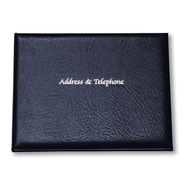 Montana Grain Leather 210x273mm Address & Telephone Book, Black