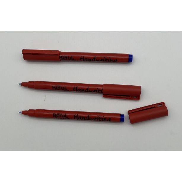 3 x Berol Handwriting Pens Washable Blue Ink