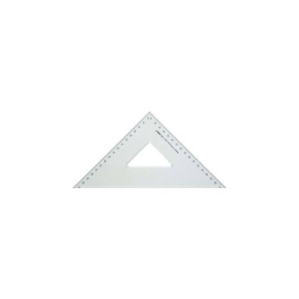 Dunilon Set Square, Plain Vertical Edge, 45°, 210x150x2.5mm