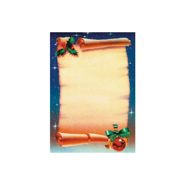 Decadry Christmas Scroll Paper and Envelopes A4 Pack of 100 Sheets and 20 DL Envelopes