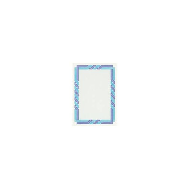 Decadry Certificate Paper Twist Blue Cyan Pack of 7 Sheets