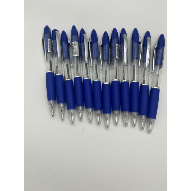 Zebra Z-Grip Max Retractable Ball Point Pen 1.2mm Broad Nib Blue Ink Pack of 12Blue, Pack of 12