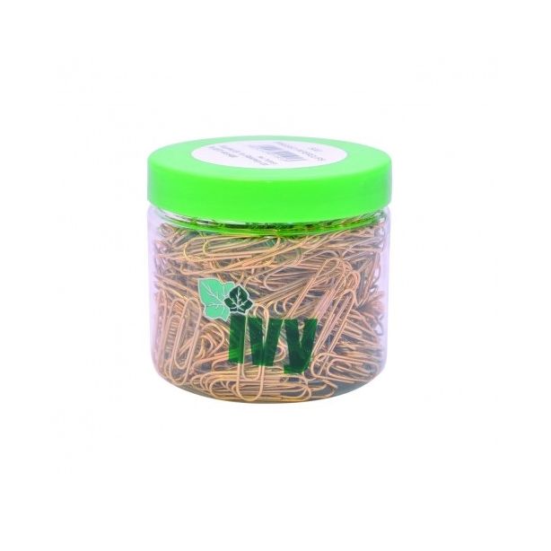 Brass Paper Clips, 25mm, Tub of 500