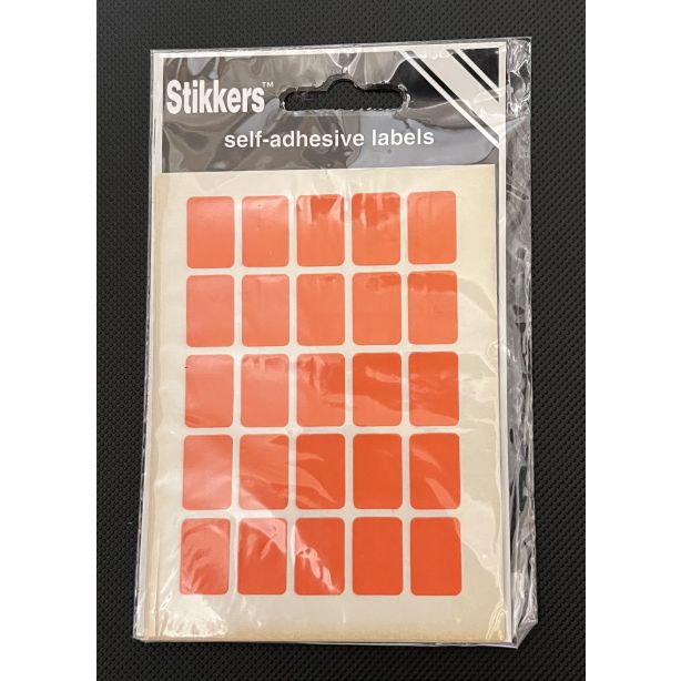 Stikkers Labels 12 x 18mm Orange Pack of 175