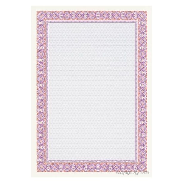 Decadry Certificate Paper, Helicoid Red, 25 Sheets