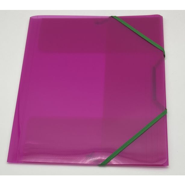 Snopake Filelastic A4 Electra Pink, Green Elastic