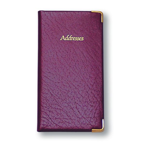 Montana Grain Leather Slim Pocket Address Book, Burgundy
