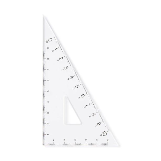 Acrylic Set Square, Plain 60° 150x75x2mm Pack of 48