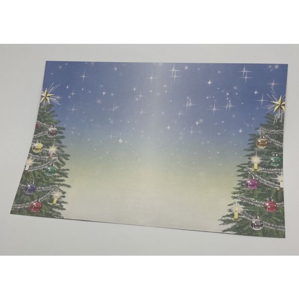 Decadry 3 Fold Event Cards A4 Christmas Light Pack of 25 sheets